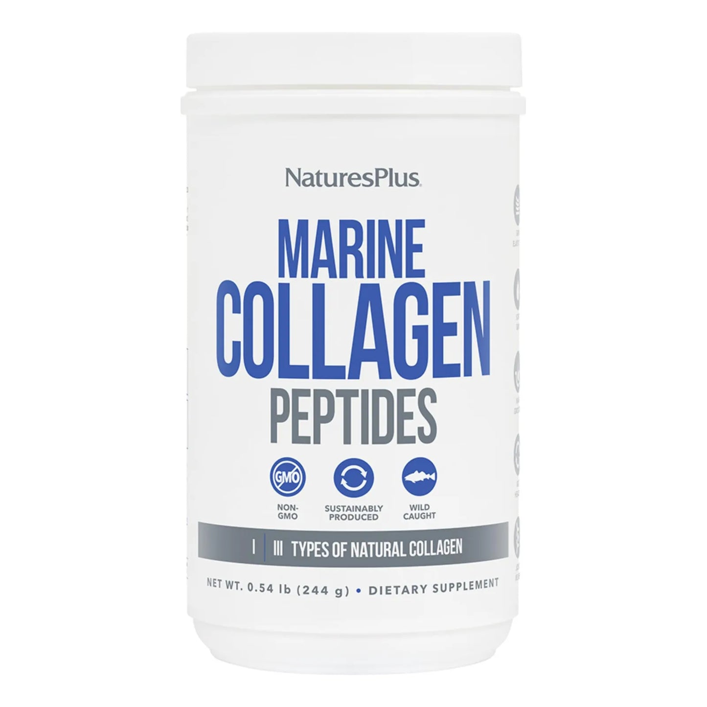 Péptidos Marinos Colágeno Sin Sabor 245g Cabello Piel Uñas Articulaciones