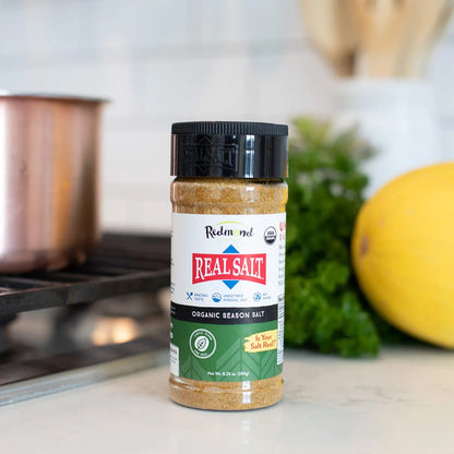 Sal Marina Natural Redmond 234g Con Ajo Sin Gluten Condimento Saludable