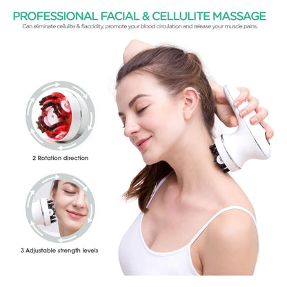Masajeador Anticelulitis Profesional 3 En 1 Silicona Facial Y Corporal Recargable