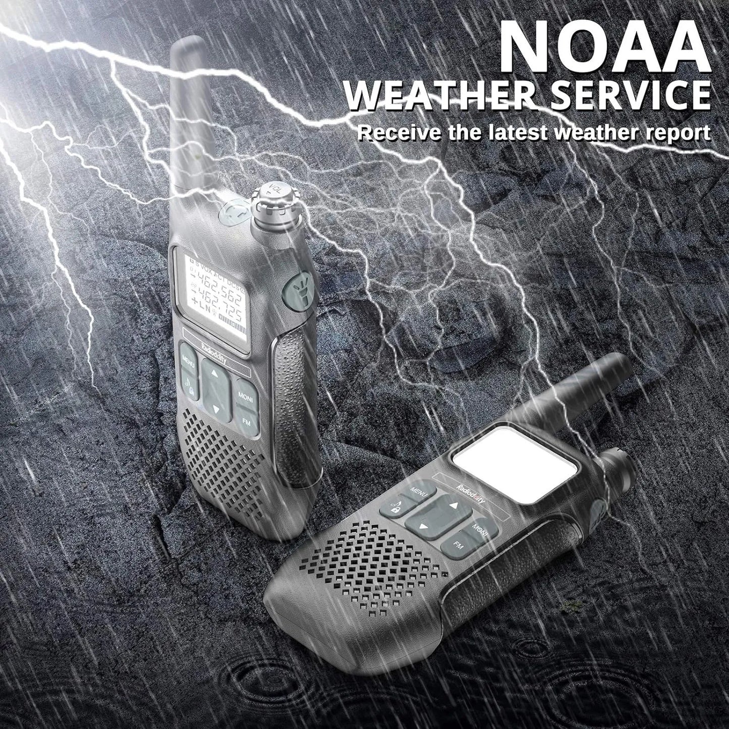 Radioddity FS-T1 Walkie Talkie Largo Alcance Sin Licencia Con NOAA Y USB