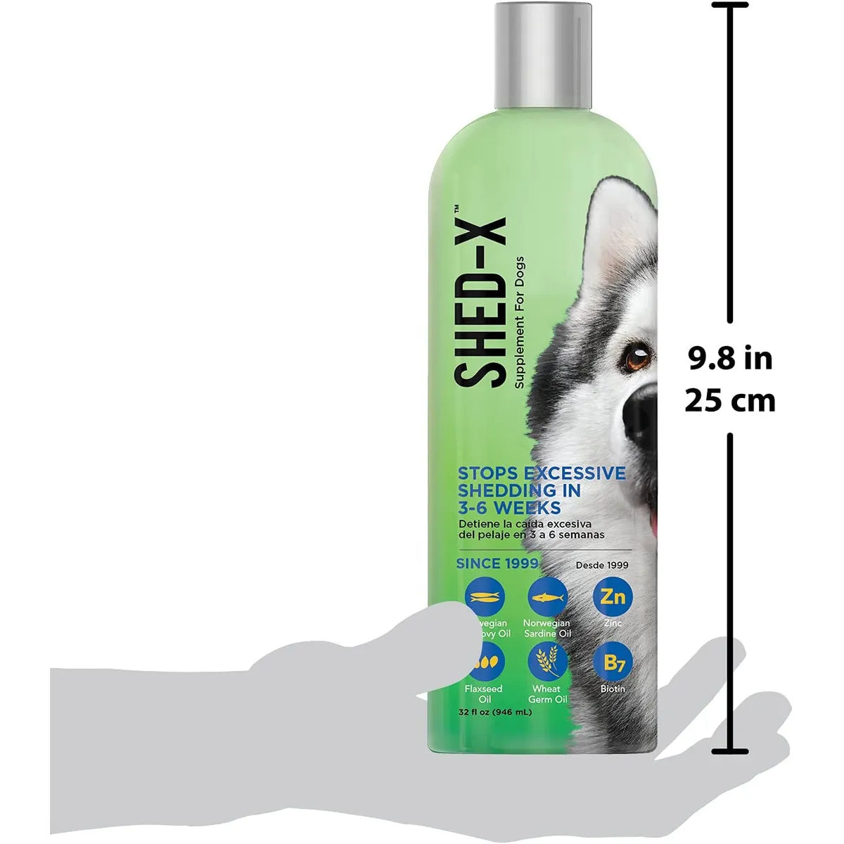Shed X Perro Dermaplex Multivitaminico Para Pelaje 946ml Con Omega 3 Y Vitaminas