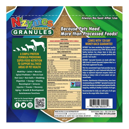 Gránulos Germinados SuperFood Para Perros Y Gatos Nutrición Premium 1 Libra