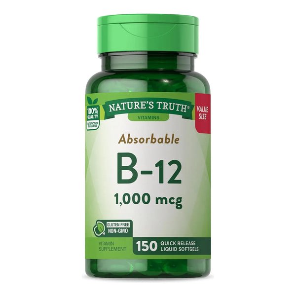 Vitamina B12 1000 Mcg 150 Capsulas Blandas Alta Potencia Energia Y Vitalidad