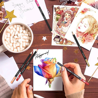 Soucolor 72 Lápices De Colores Con Caja De Lata Para Arte Y Escuela
