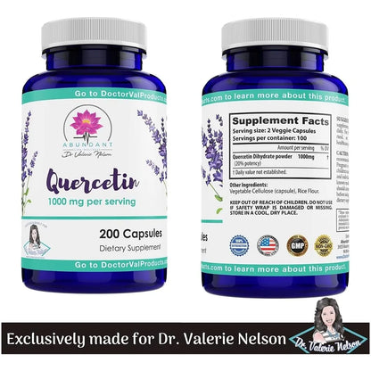 Quercetina 500 Mg 200 Capsulas Suplemento Natural Para Sistema Inmunologico Y Energia