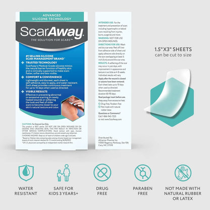 Scaraway Parches De Silicona Para Cicatrices 10 Unidades Tratamiento Clinico Eficaz