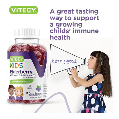 Gomitas De Saúco Con Vitamina D3 Y C Refuerzo Inmunológico Para Niños