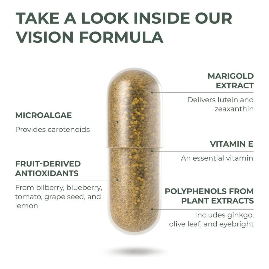 Complejo Natural Salud Ocular Con Luteina Zeaxantina Y Vitamina E Proteccion Visual Premium