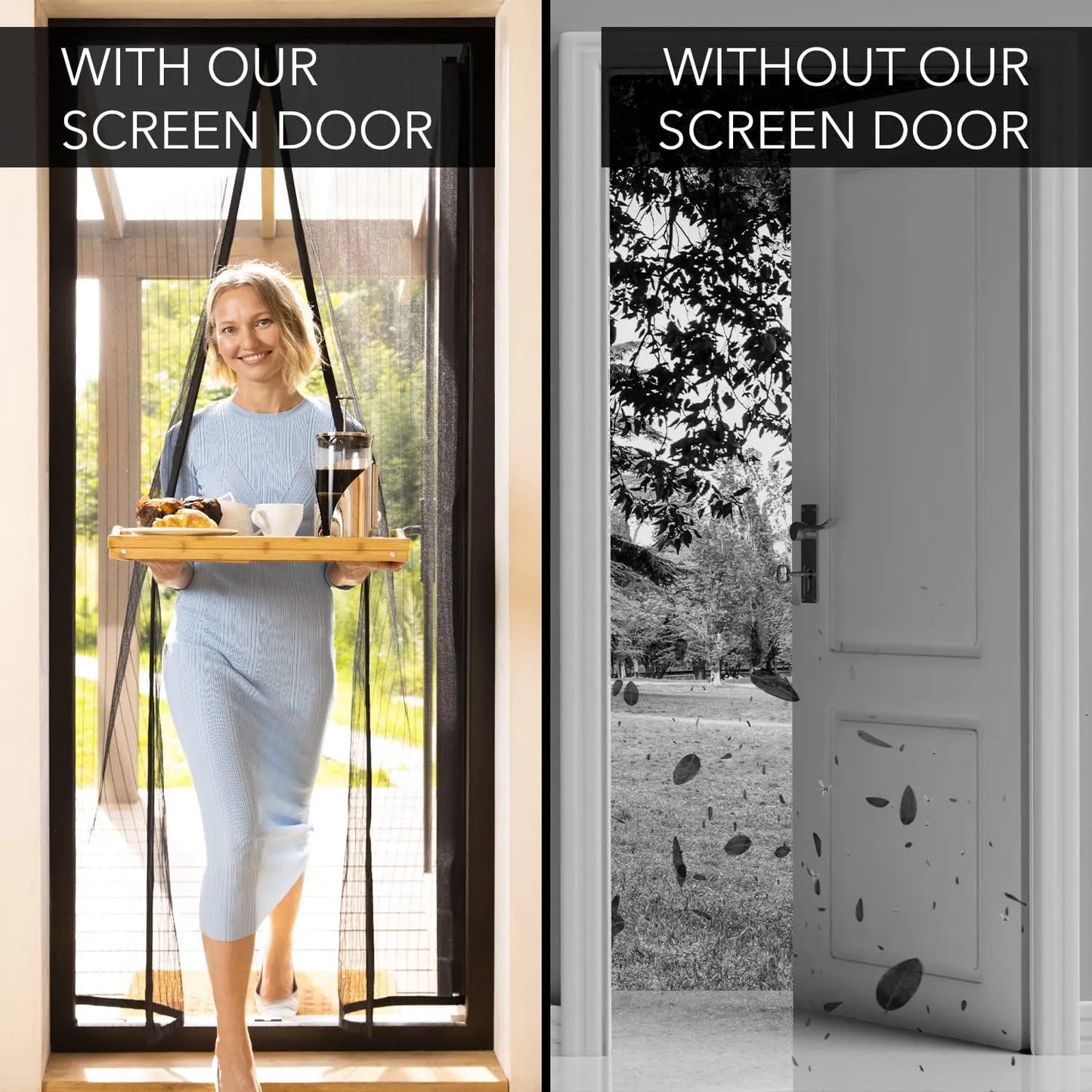 Mosquitero Para Puerta Flux Phenom Malla Retractil Corrediza Protección Sin Esfuerzo