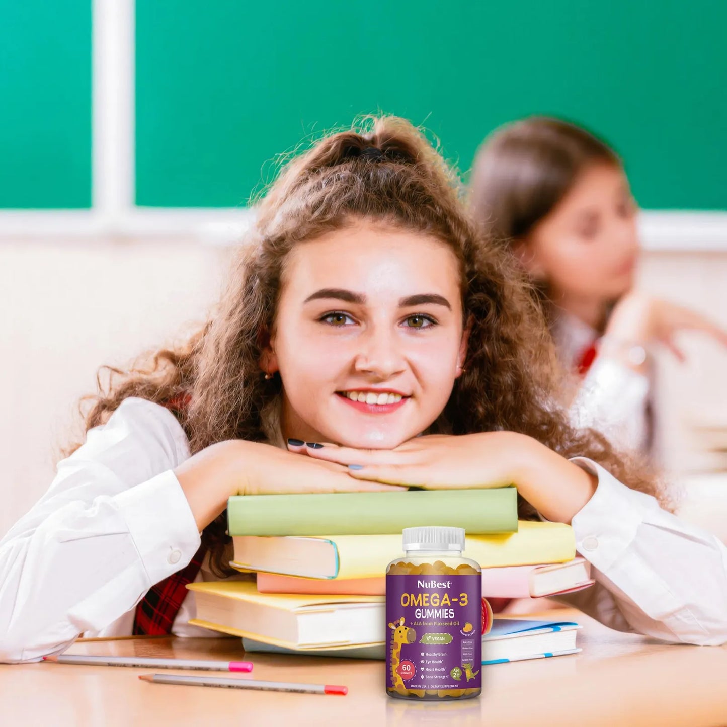 Gomitas Omega 3 Infantiles Con Aceite De Linaza Para Crecimiento Cerebral Y Salud Ocular