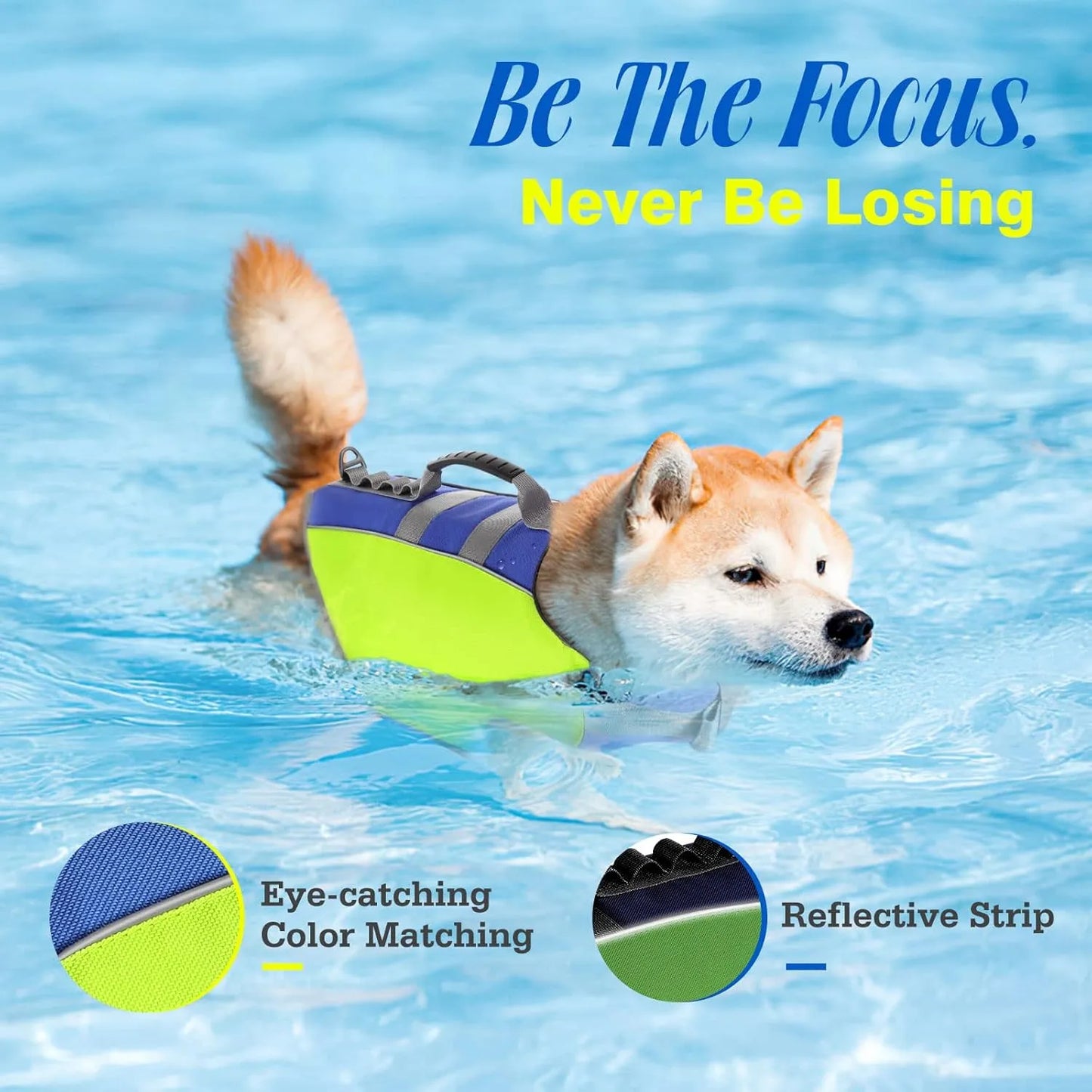 Chaleco Salvavidas Para Perros Con Flotabilidad Y Asa De Rescate Tela Oxford Resistente