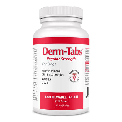 Tabletas Masticables Derm Tabs Para Piel Y Pelaje Canino 120 Unidades