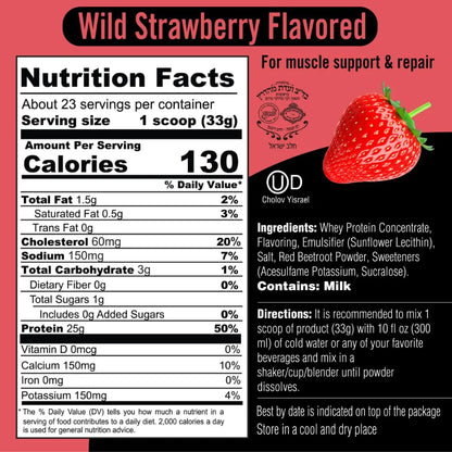 Proteina De Suero Fresa En Polvo Bebida Recuperacion Muscular 25g
