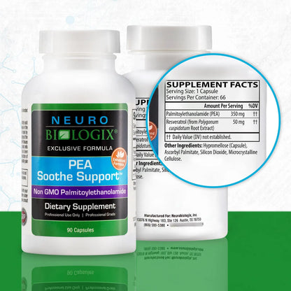 Fórmula Natural PEA Alivio Sensibilidad Soporte Nervioso Resveratrol