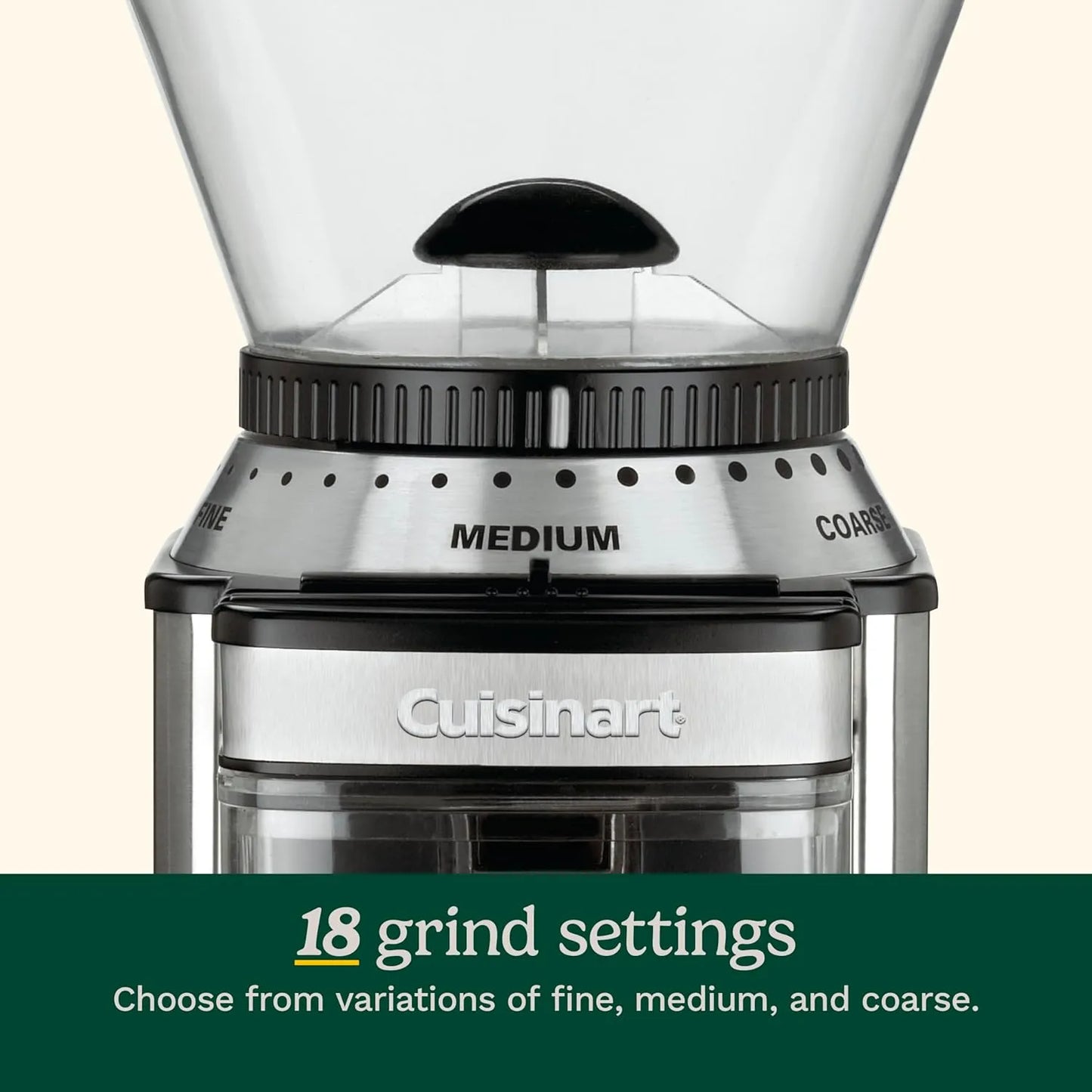 Molinillo Automático Cuisinart DBM8AMZ Supreme Grind Acero Inoxidable 18 Niveles Molienda