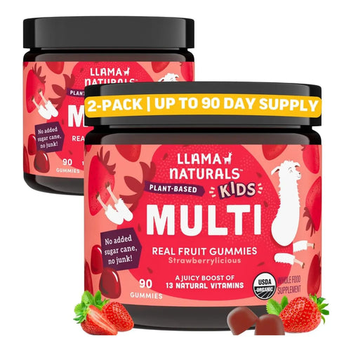 Llama Naturals Gomitas Multivitamínicas Para Niños Veganas Con Fruta Real