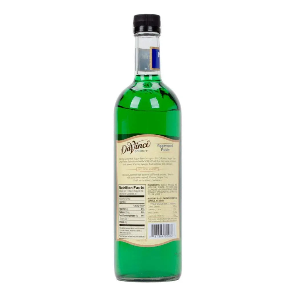 Jarabe Gourmet Sin Azúcar DaVinci 750ml Sabor Arroz De Menta Ideal Para Café Y Cócteles