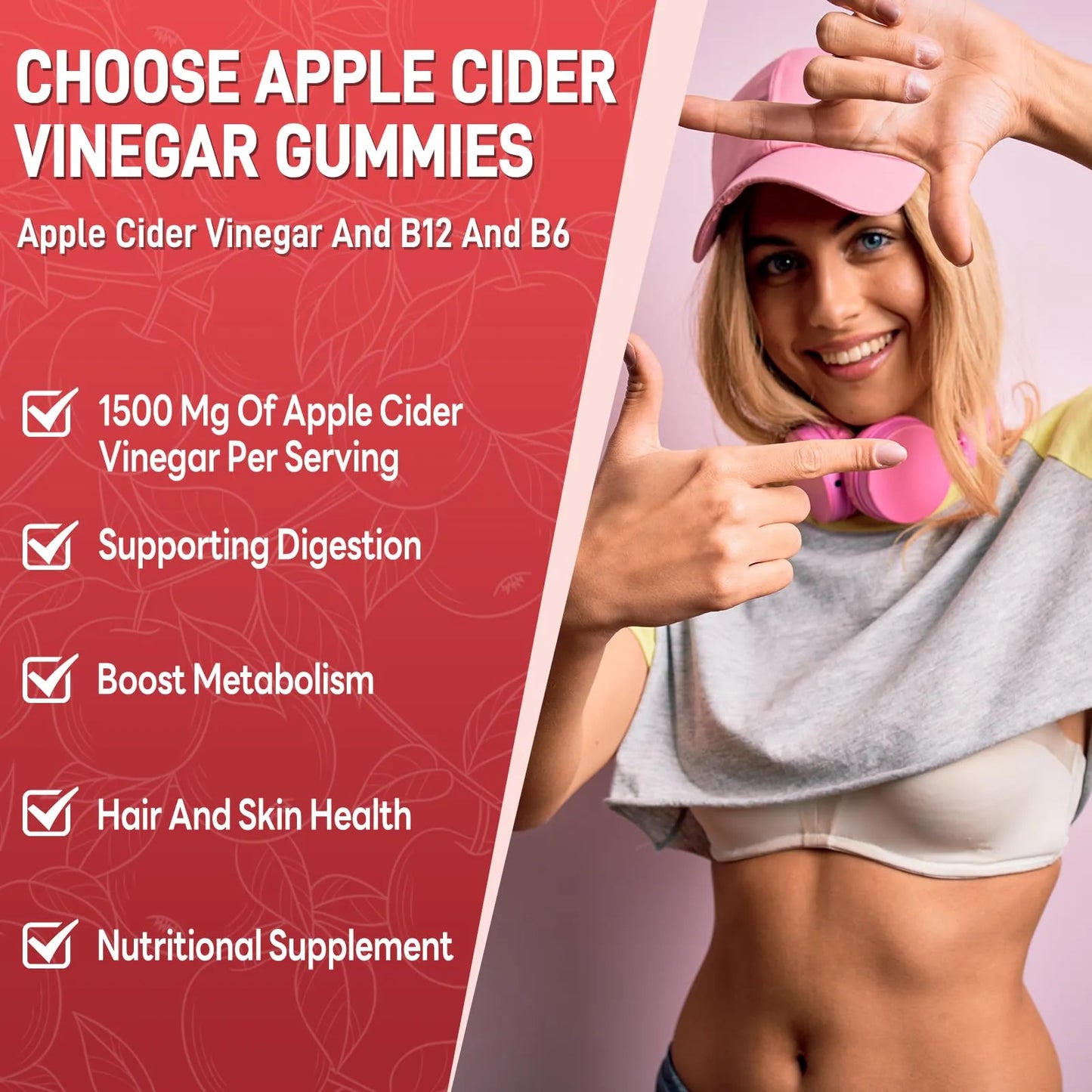 Gomitas Keto Vinagre De Sidra De Manzana 1500 Mg Sabor Frutas Apoyo Dieta