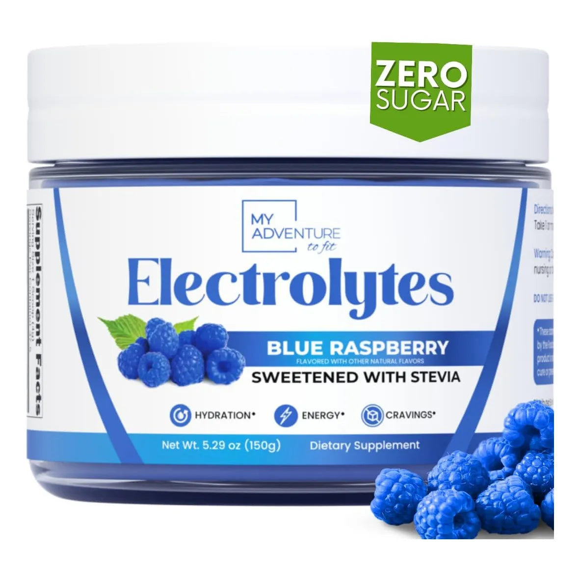Polvo De Electrolitos Frambuesa Azul Zero Sugar Hidratacion Refrescante Somos Importaciones Gold