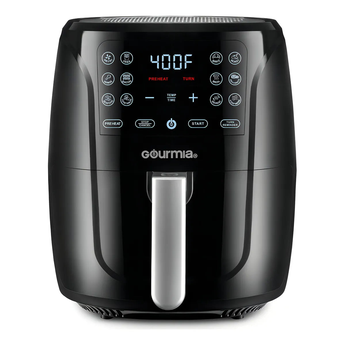 Freidora De Aire Gourmia 6 Cuartos Digital 12 Funciones Cocina Saludable Sin Aceite