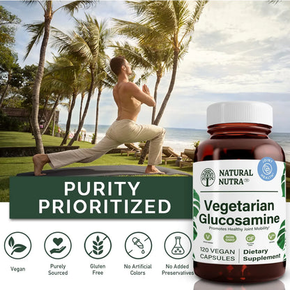 Clorhidrato De Glucosamina 750 Mg 120 Cápsulas Vegano Para Articulaciones