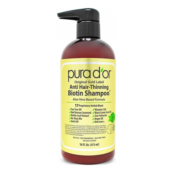 Pura D'or  Champu Antiperdida De Cabello Etiqueta Dorada