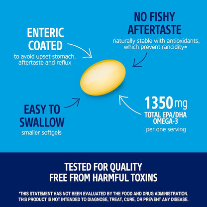 Capsulas Blandas Aceite De Pescado Silvestre Alaska 90 Unidades Corazon Sano Sin Eructos