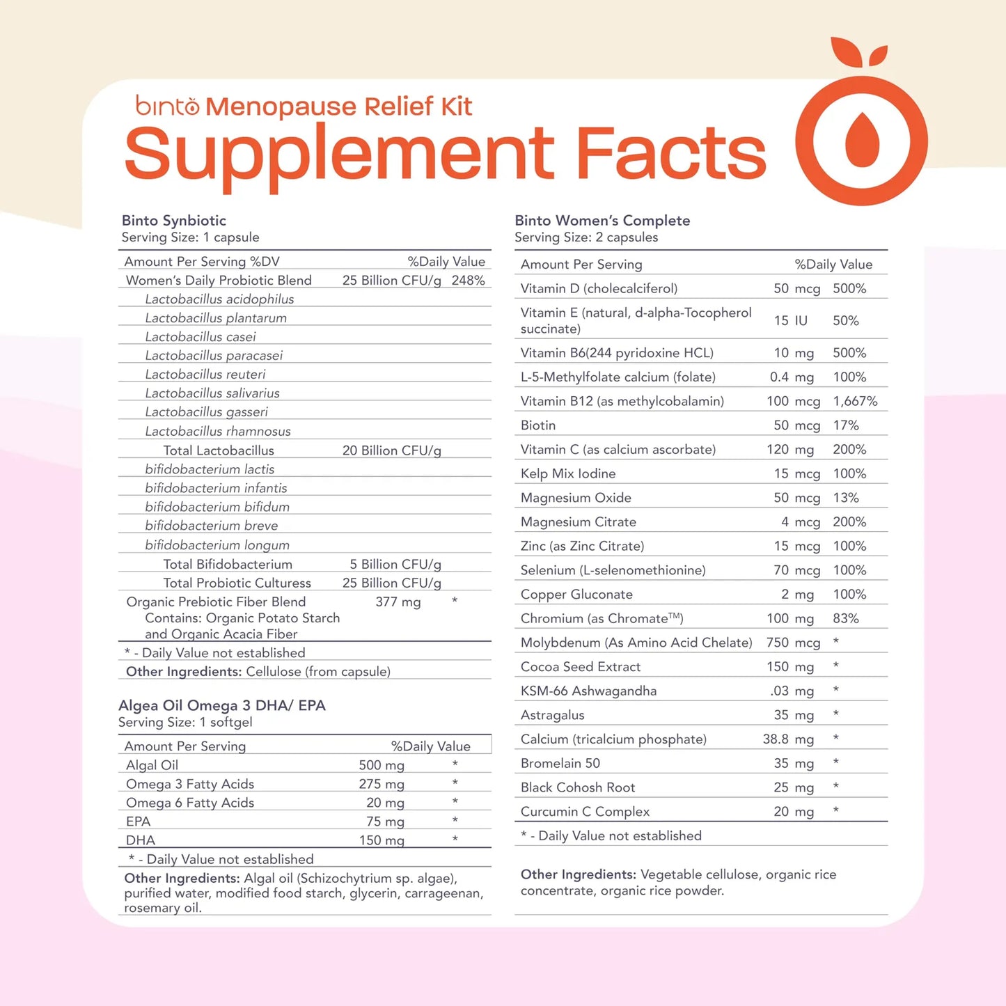Kit Completo Alivio Menopausia Multisíntoma 4 En 1 Multivitaminas Omega3 Ashwagandha Probióticos