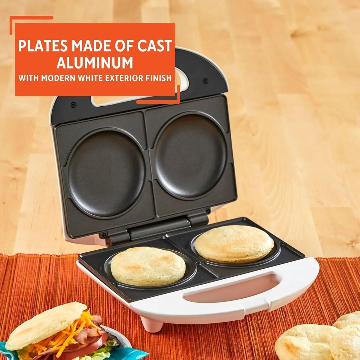 Máquina Eléctrica Antiadherente Imusa Gau 80345 Para Arepas 2 Ranuras 760W