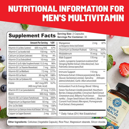 Multivitamínico Diario Para Hombre Con Energía Concentración