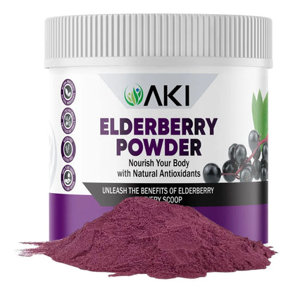 Polvo De Saúco AKI Nutritivo Para Batidos Y Avena Fortalece Tu Sistema Inmunológico