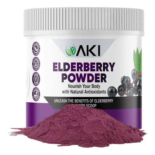 Polvo De Saúco AKI Nutritivo Para Batidos Y Avena Fortalece Tu Sistema Inmunológico