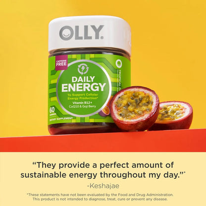 Gomitas Energéticas Tropicales Sin Cafeína OLLY 60 Unidades Energía Natural
