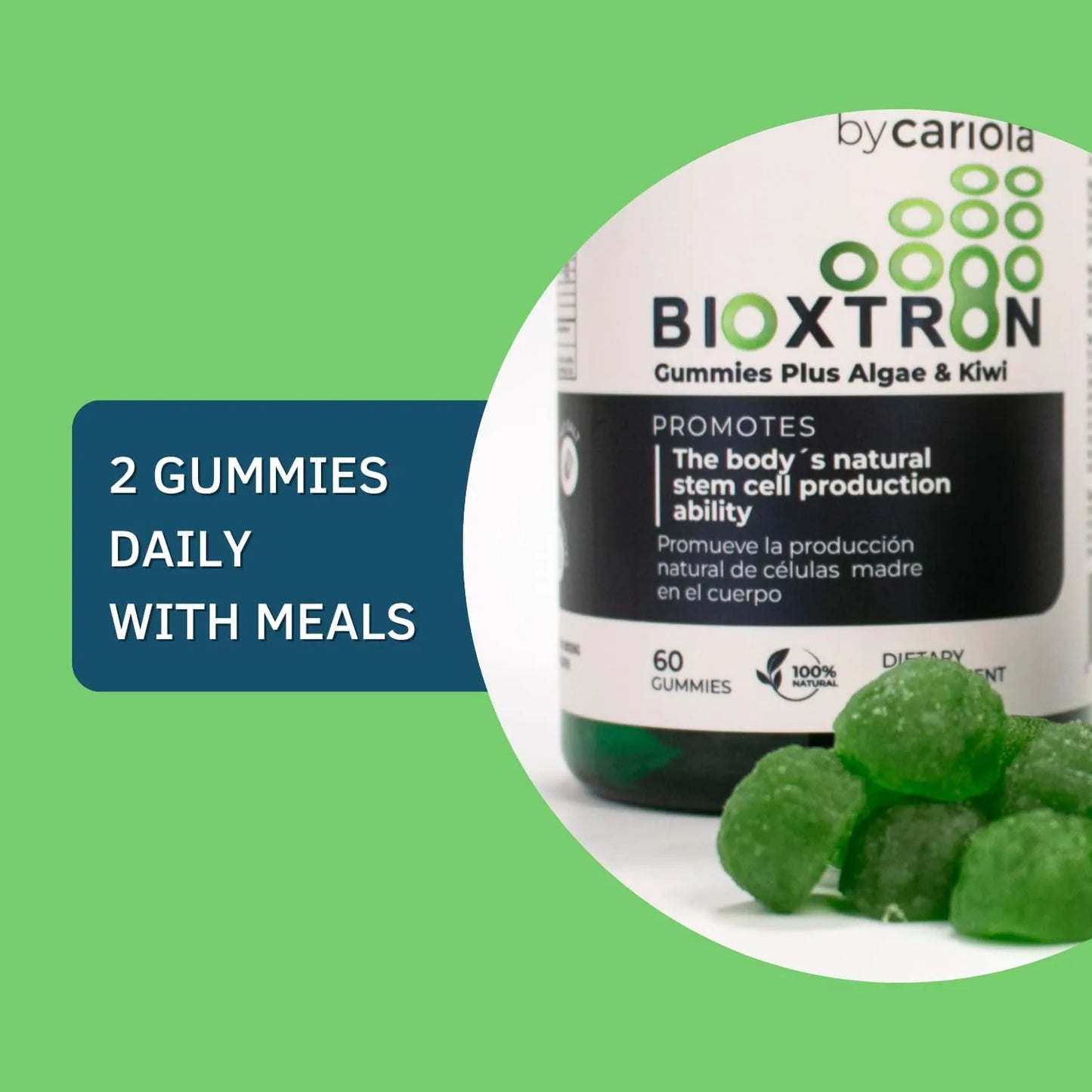 Gomitas De Células Madre 60 Unidades Apoyo Articular Muscular Sistema Inmunológico