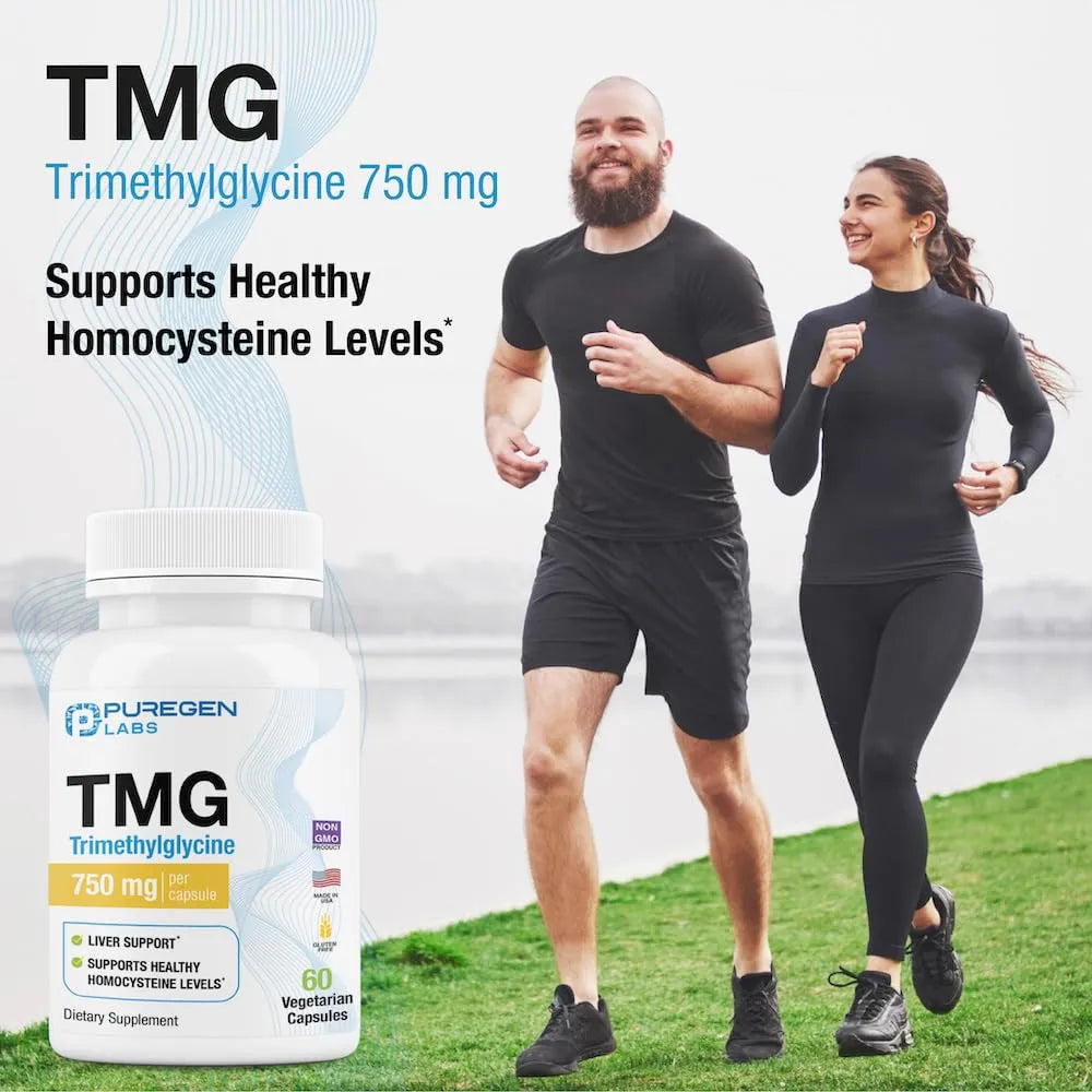 Puregen Labs TMG 750 Mg Trimetilglicina En Cápsulas Vegetarianas 180 Unidades