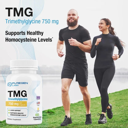 Puregen Labs TMG 750 Mg Trimetilglicina En Cápsulas Vegetarianas 180 Unidades