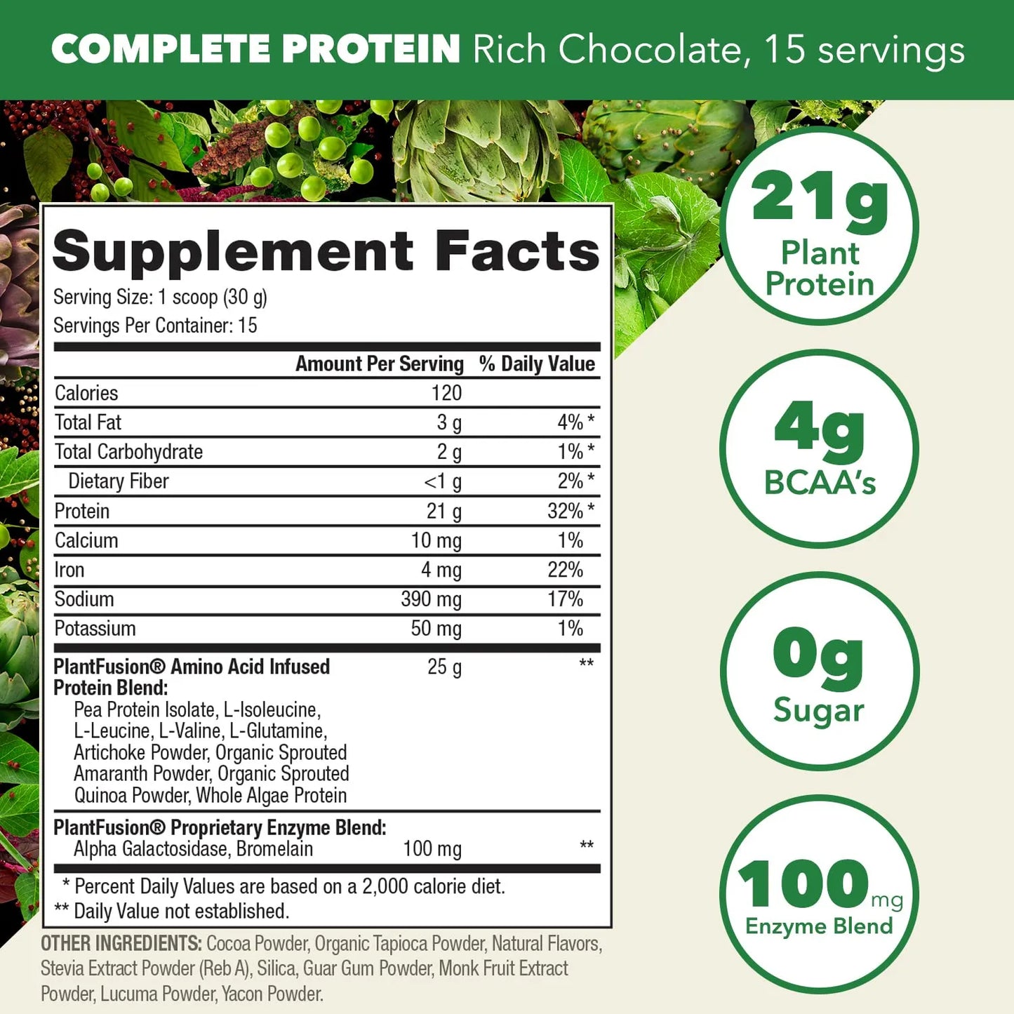 Proteina Vegetal Plant Fusion SP91/25 1000g Sabor Natural Sin Gluten Ni Lactosa