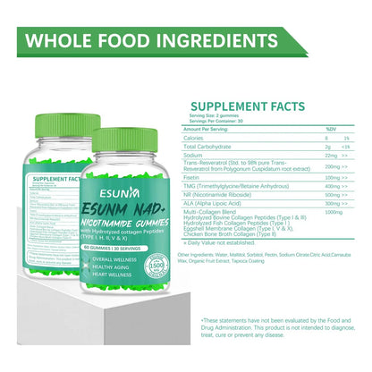 Gomitas Liposomales De Nicotinamida Con Resveratrol Energia Y Longevidad 60 Unidades