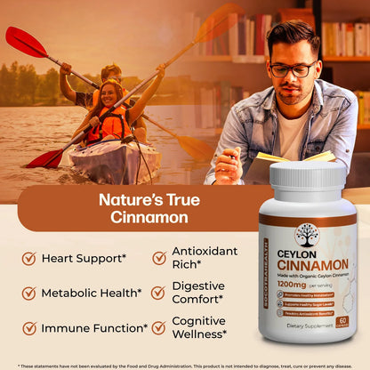 Canela De Ceilán Orgánica En Cápsulas 60 Unidades Energía Natural Y Digestión