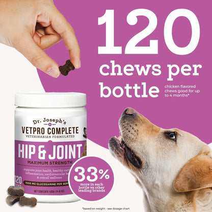 Vetpro Glucosamina Para Articulaciones De Perros 120 Tabletas Alivia Dolor Y Mejora Movilidad