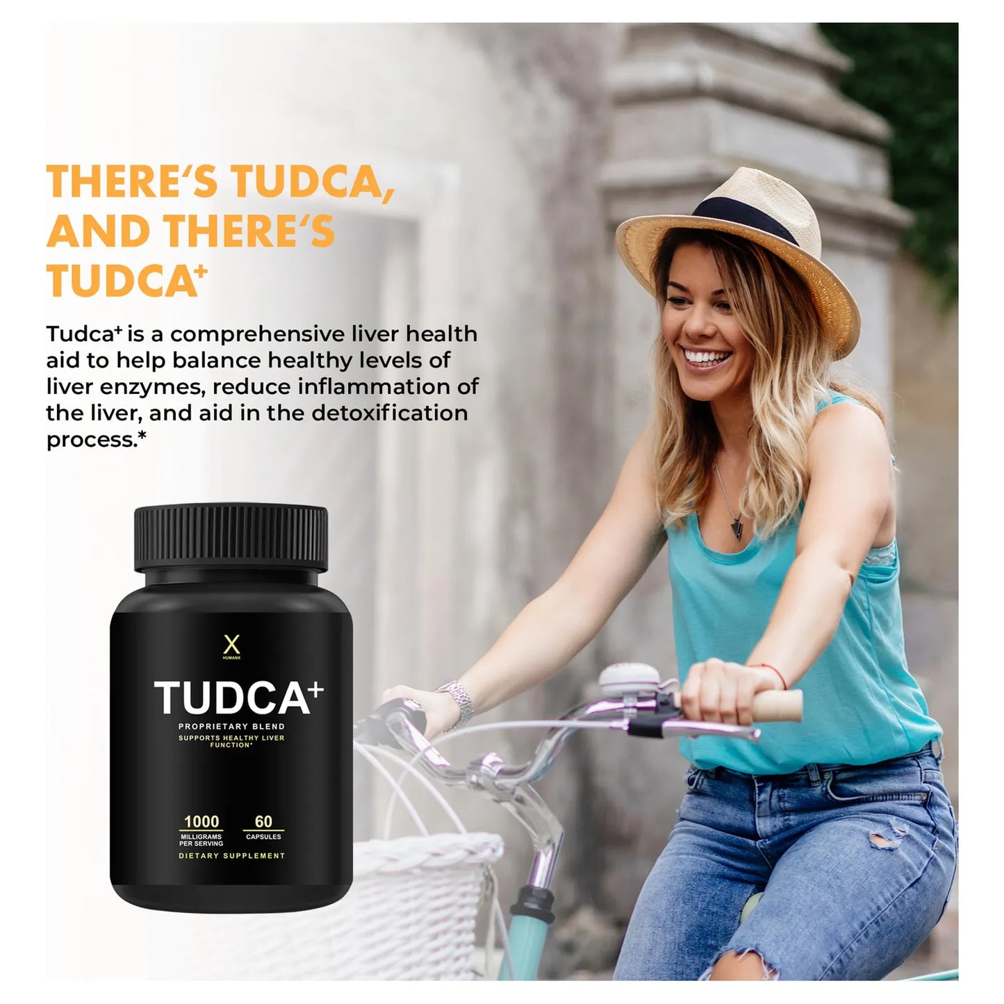 Capsulas TUDCA+ 1000 Mg Acido Tauroursodesoxicolico Salud Higado Vegano Sin OMG
