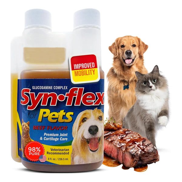 Complejo Líquido De Glucosamina Y Condroitina Para Perros Y Gatos Salud Articular Sabor Carne