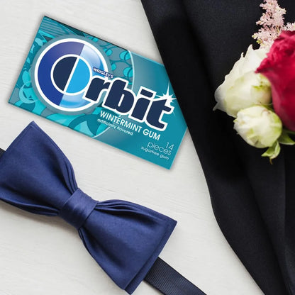 Chicle Orbit Sin Azúcar Wintermint 12 Paquetes X 14 Piezas Frescura Duradera