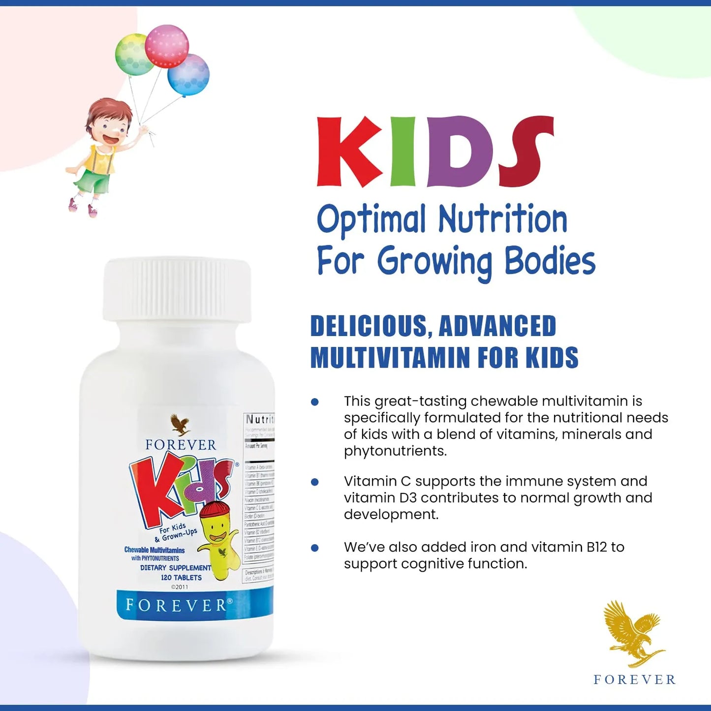 Multivitaminas Masticables Para Niños Sabor Uva 120 Tabletas Paquete De 2