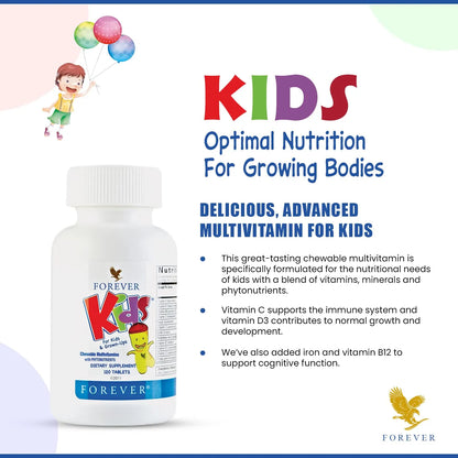 Multivitaminas Masticables Para Niños Sabor Uva 120 Tabletas Paquete De 2