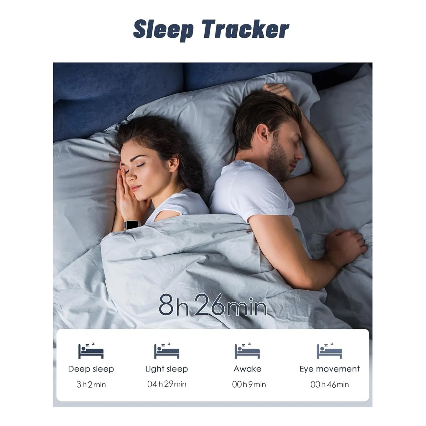 Reloj Inteligente GRV Monitorea Actividad Frecuencia Cardiaca Y Sueño Compatible Ios Y Android