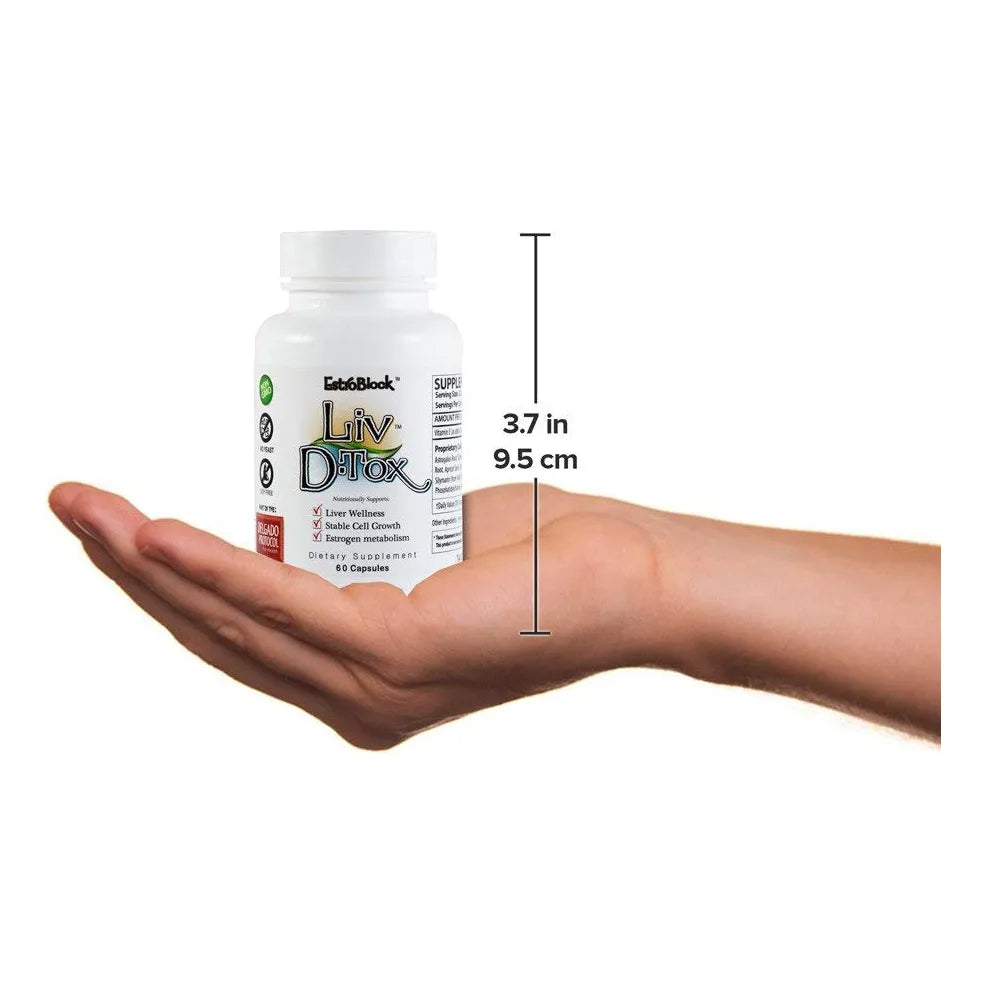 Liv D-Tox 60 Cápsulas Suplemento De Desintoxicación Hepática Con Cúrcuma Y Cardo Mariano