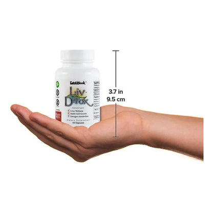 Liv D-Tox 60 Cápsulas Suplemento De Desintoxicación Hepática Con Cúrcuma Y Cardo Mariano