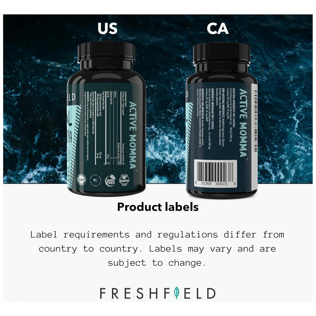 Aceite Algas Omega 3 Dha Vegano Desarrollo Cerebral Lactancia Freshfield