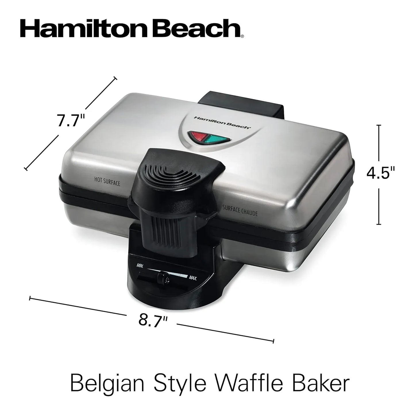 Waflera Industrial Belga 26009 Hamilton Beach Waffles Perfectos En Minutos